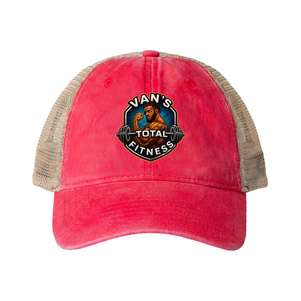 Van's Total Fitness Washed Mesh- Ponytail Back Cap
