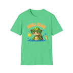 Shell Yeah Turtle T-Shirt — Cute Summer Beach Tee with Sunglasses & Surfboard