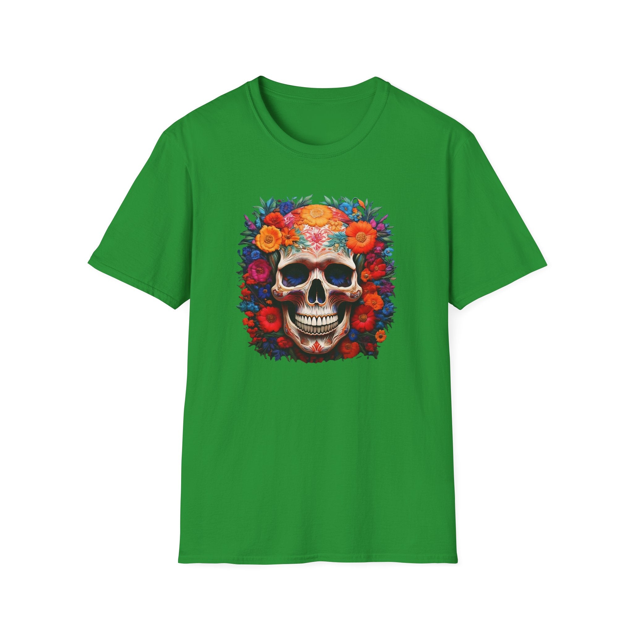 Day of the Dead Skull T-Shirt — Floral Sugar Skull Graphic Tee