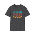 Love Me Love My Dog T-Shirt — Retro Paw Print Dog Lover Tee