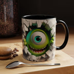 Monster's Inc Mike Peekaboo Coffee Mug – Cute One-Eyed Cartoon Accent Mug (11/15oz)