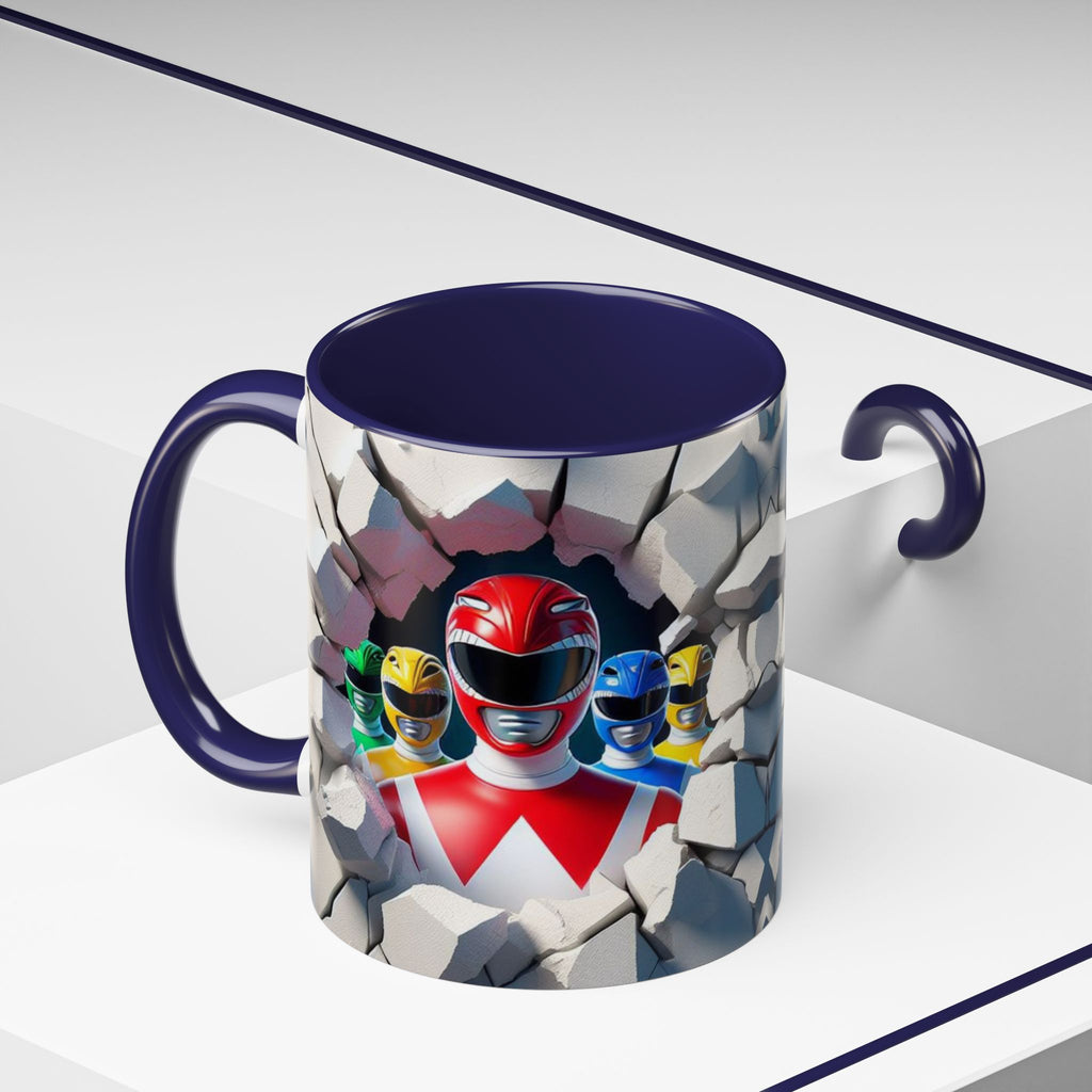 Power Rangers Coffee Mug — Retro Superhero Team Design (11/15 oz)