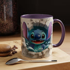 Stitch Peekaboo Accent Coffee Mug – Cute Alien Character 11/15oz