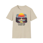 Yellowstone National Park T-Shirt — Retro Geyser Sunset Outdoor Tee