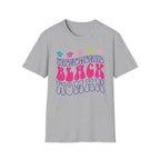 Retro 'Proud Black Woman' T-Shirt — Colorful Floral Graphic Tee