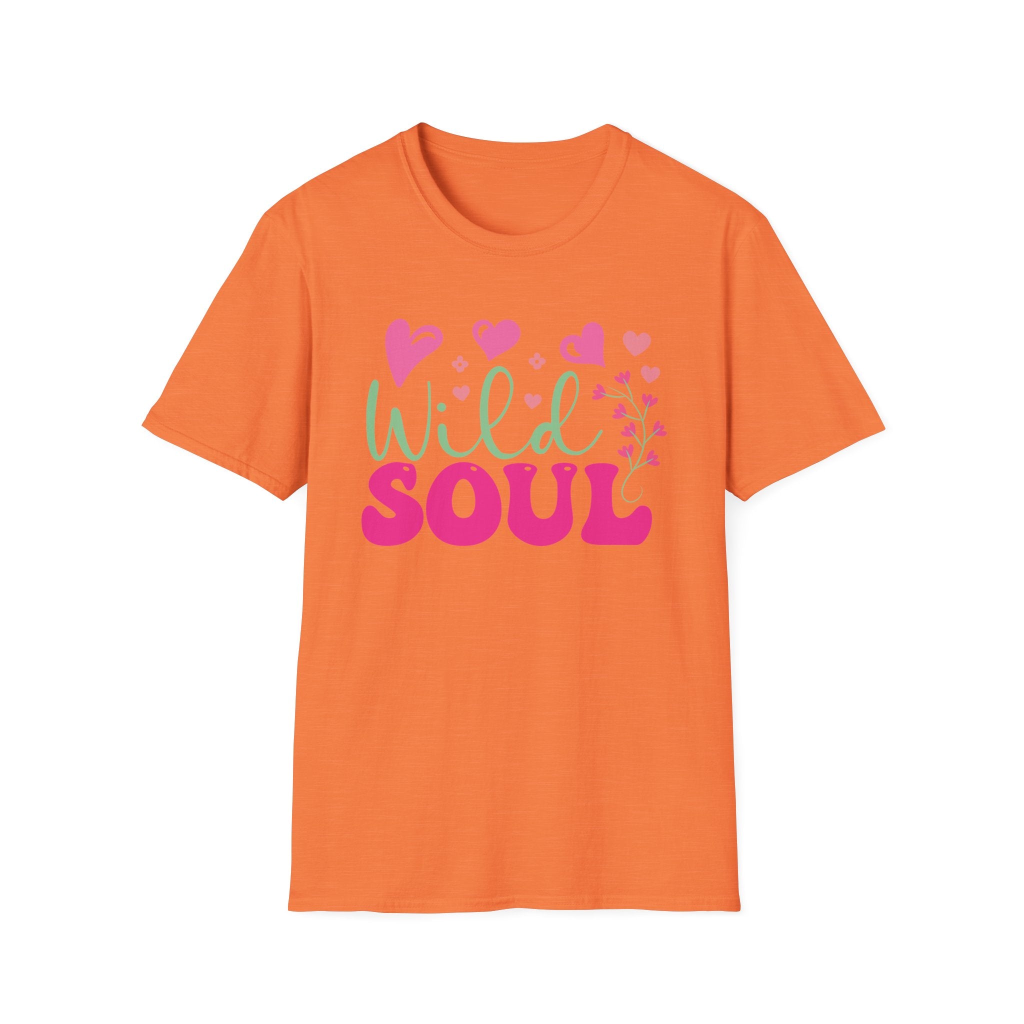 Wild Soul T-Shirt — Pink & Green Heart Graphic Tee