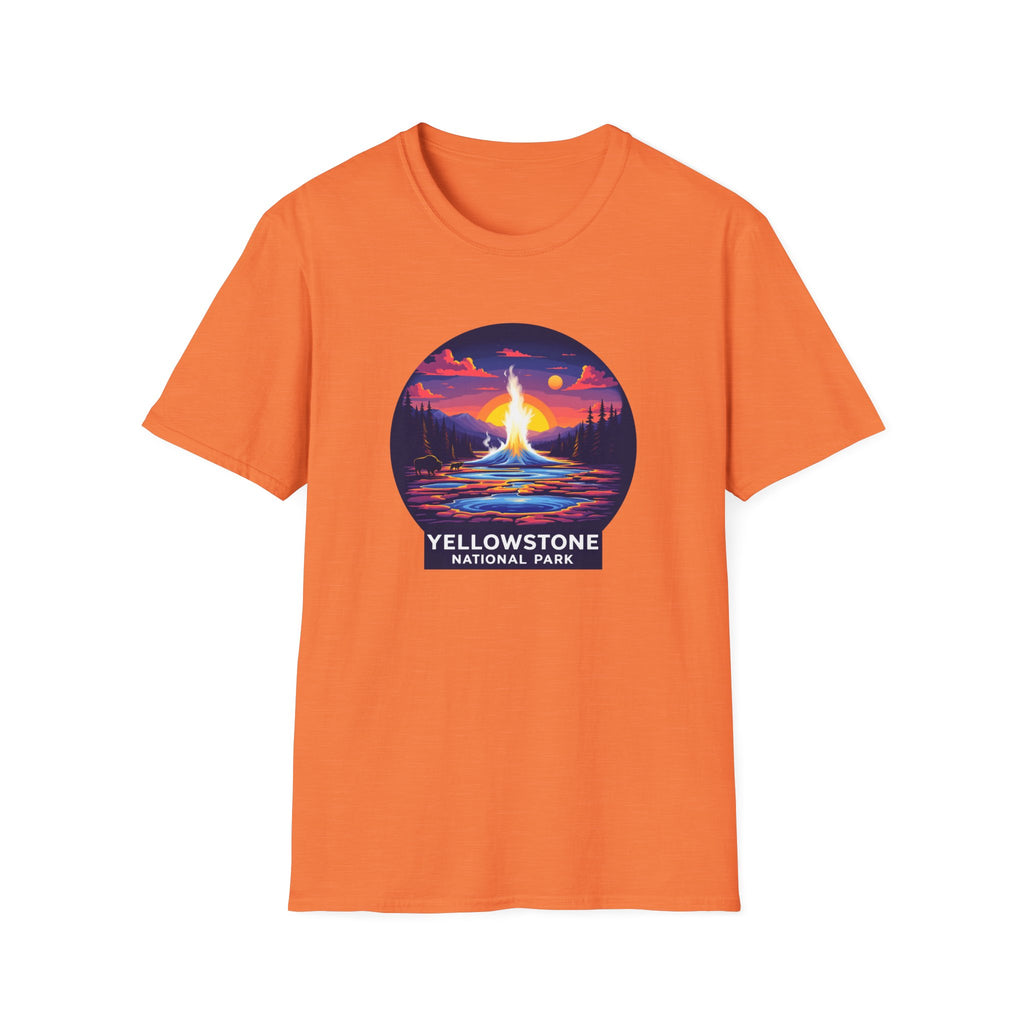 Yellowstone National Park Tee — Geyser Sunset Graphic T-Shirt