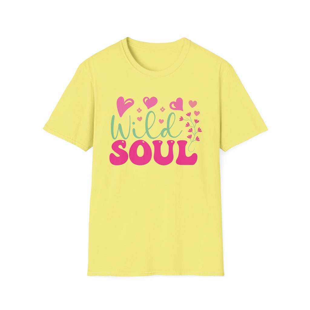 Wild Soul T-Shirt — Pink & Green Heart Graphic Tee