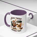 Bean There Brewed That Coffee Mug — Cute Coffee Bean & Cup Accent Mug (11/15oz)