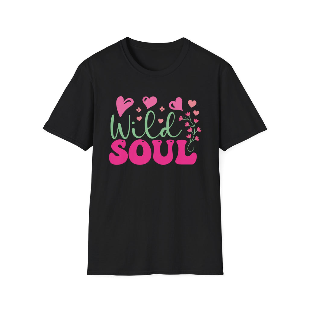 Wild Soul T-Shirt — Pink & Green Heart Graphic Tee