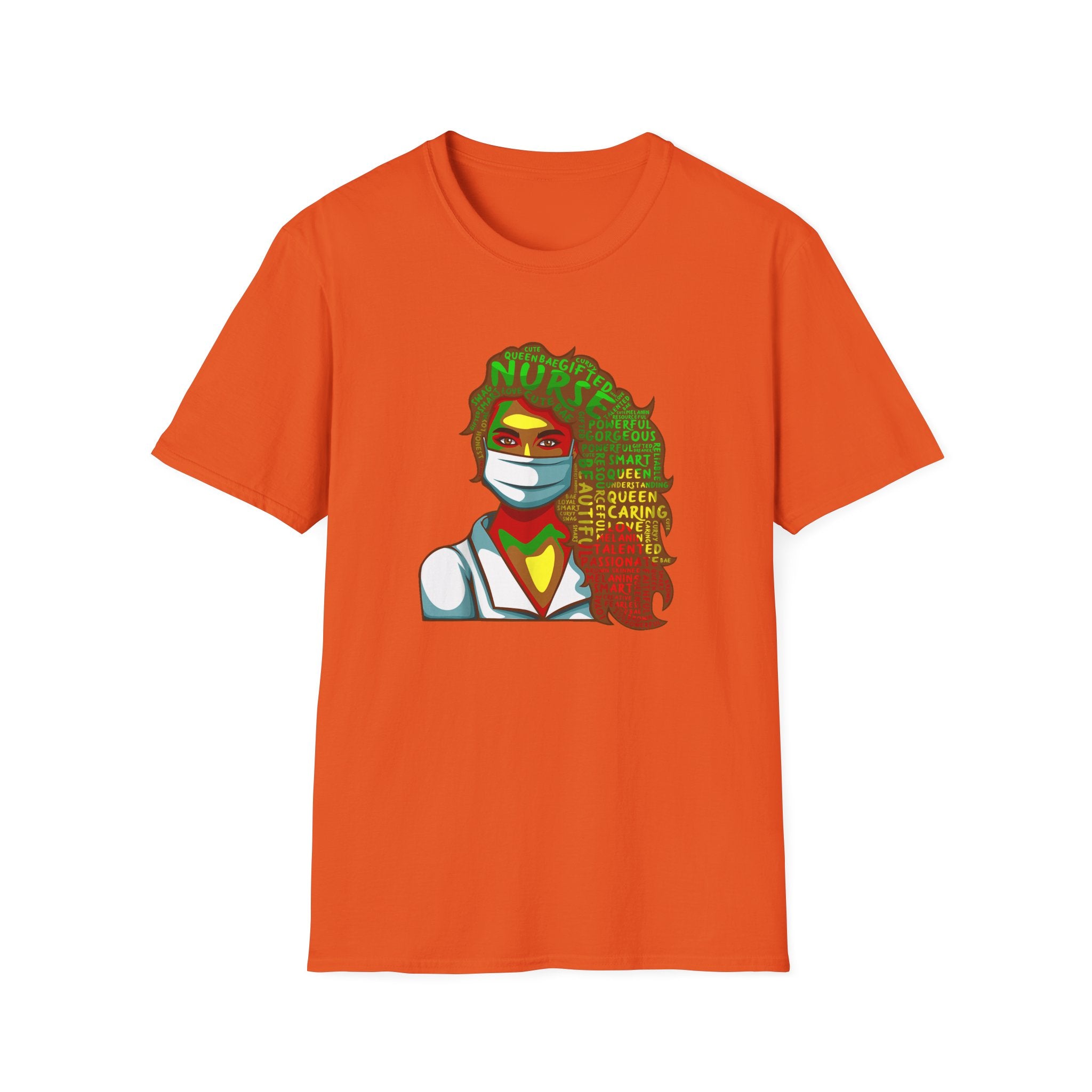 Nurse Queen Masked Portrait T-Shirt — Caring Hero Nurse Gift