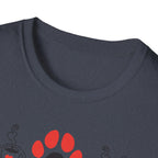 Dogs Books & Coffee T-Shirt (Red) — Dog Lover Reading & Coffee Tee
