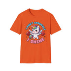 I Don’t Struggle I Shine Unicorn T-Shirt — Cute Rainbow Weightlifting Motivational Tee