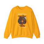 Dope Black Nurse Crewneck Sweatshirt – "Nurse Living Her Best Life" Graphic Black Afro