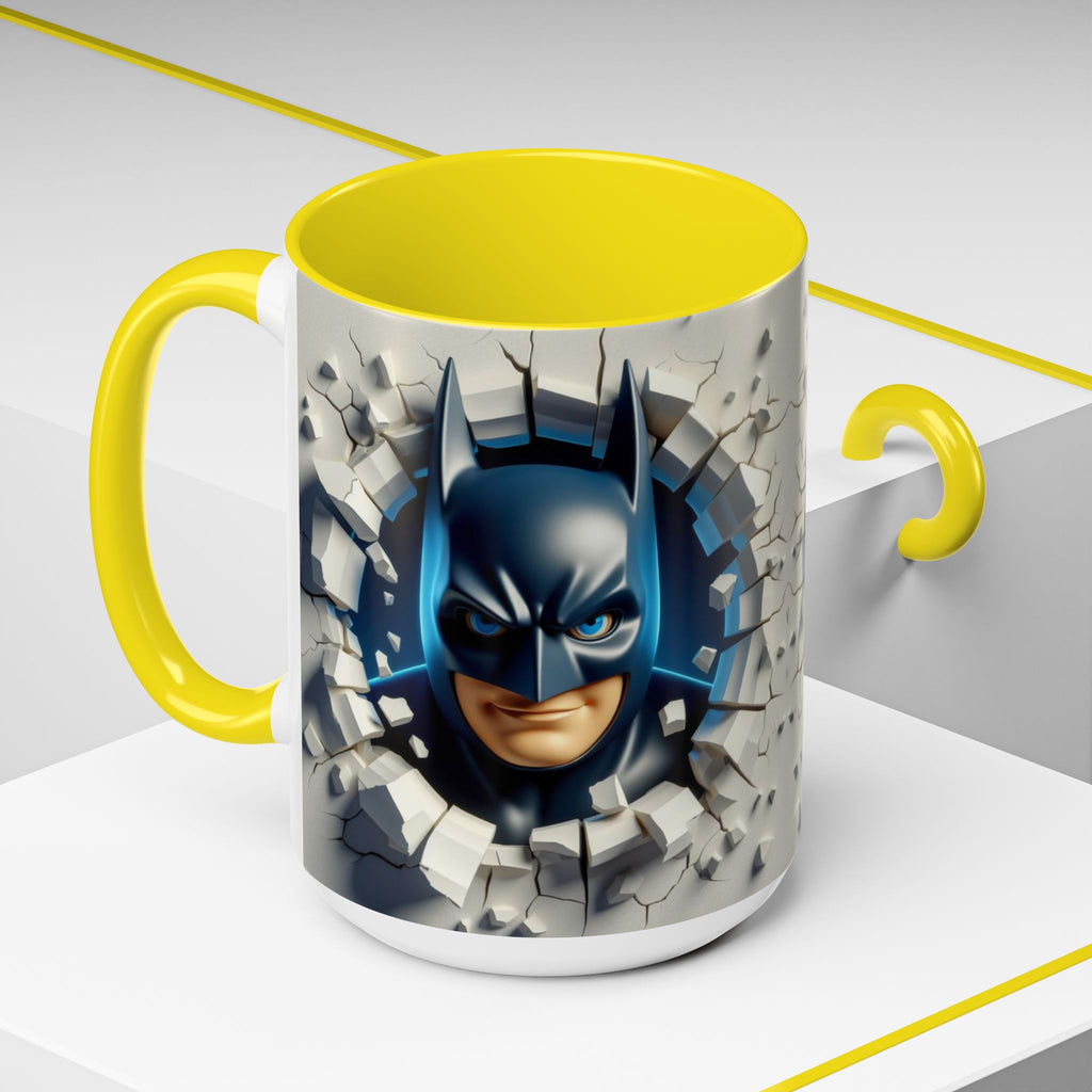 Batman "Break Through" Accent Mug — Superhero Coffee Cup (11/15oz)