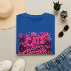 Cats Before People T-Shirt – Cute Pink Cat Graphic Tee