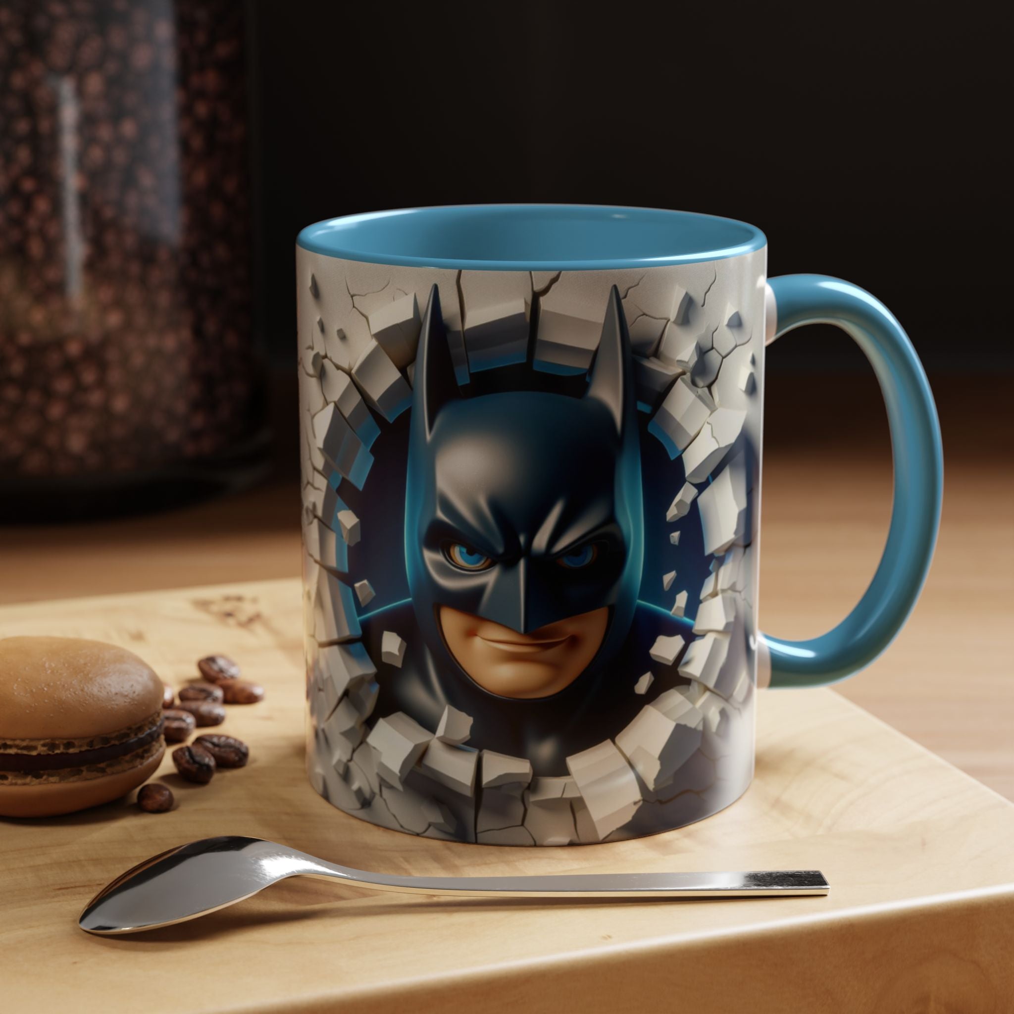 Batman "Break Through" Accent Mug — Superhero Coffee Cup (11/15oz)