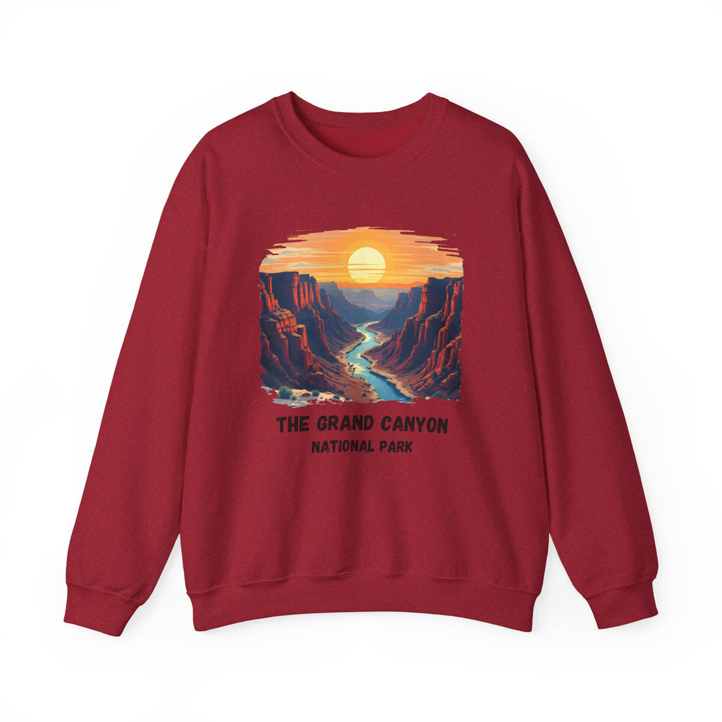 Grand Canyon National Park Crewneck Sweatshirt — Scenic Sunset Canyon Graphic