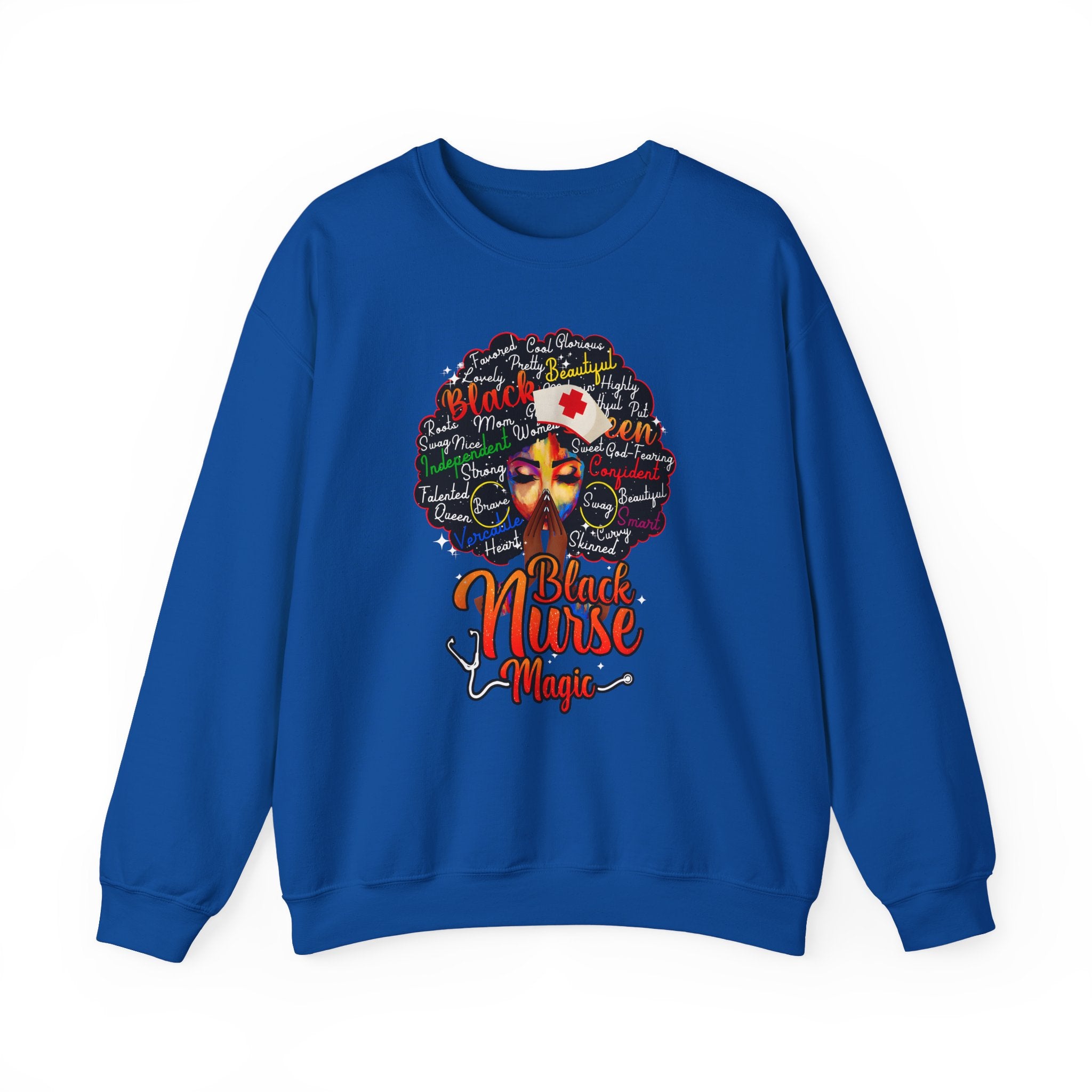 Black Nurse Magic Sweatshirt w/Black Afro