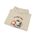 “Life Without Coffee Is Depresso” Cute Cartoon Coffee Hoodie — Coffee Lovers Hoodie
