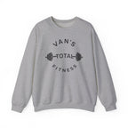 Fitness Crewneck Sweatshirt — "Van's Total Fitness" Barbell Logo