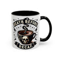 Death Before Decaf Coffee Mug — Skull Coffee Lover Gift (11/15oz)