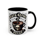 Death Before Decaf Coffee Mug — Skull Coffee Lover Gift (11/15oz)