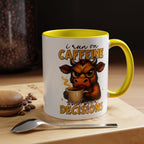 "I Run on Caffeine and Poor Decisions" Funny Cow Gift (11/15 oz) —  Coffee Mug