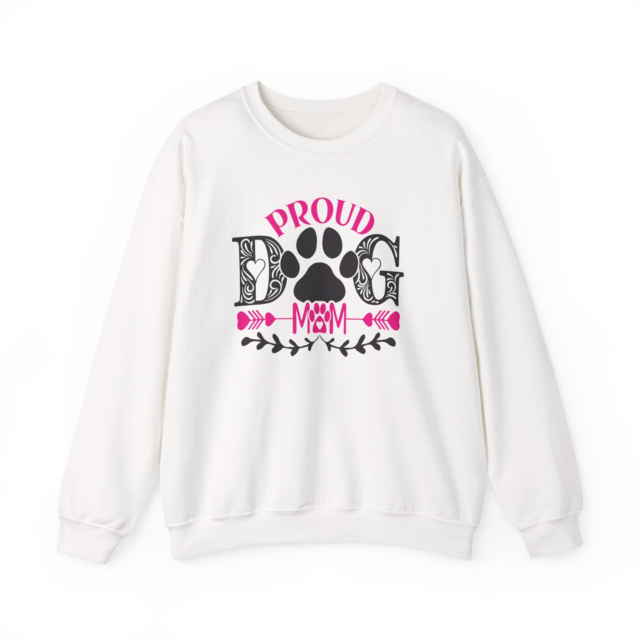 Proud Dog Mom Sweatshirt — Paw Print Crewneck for Dog Lovers