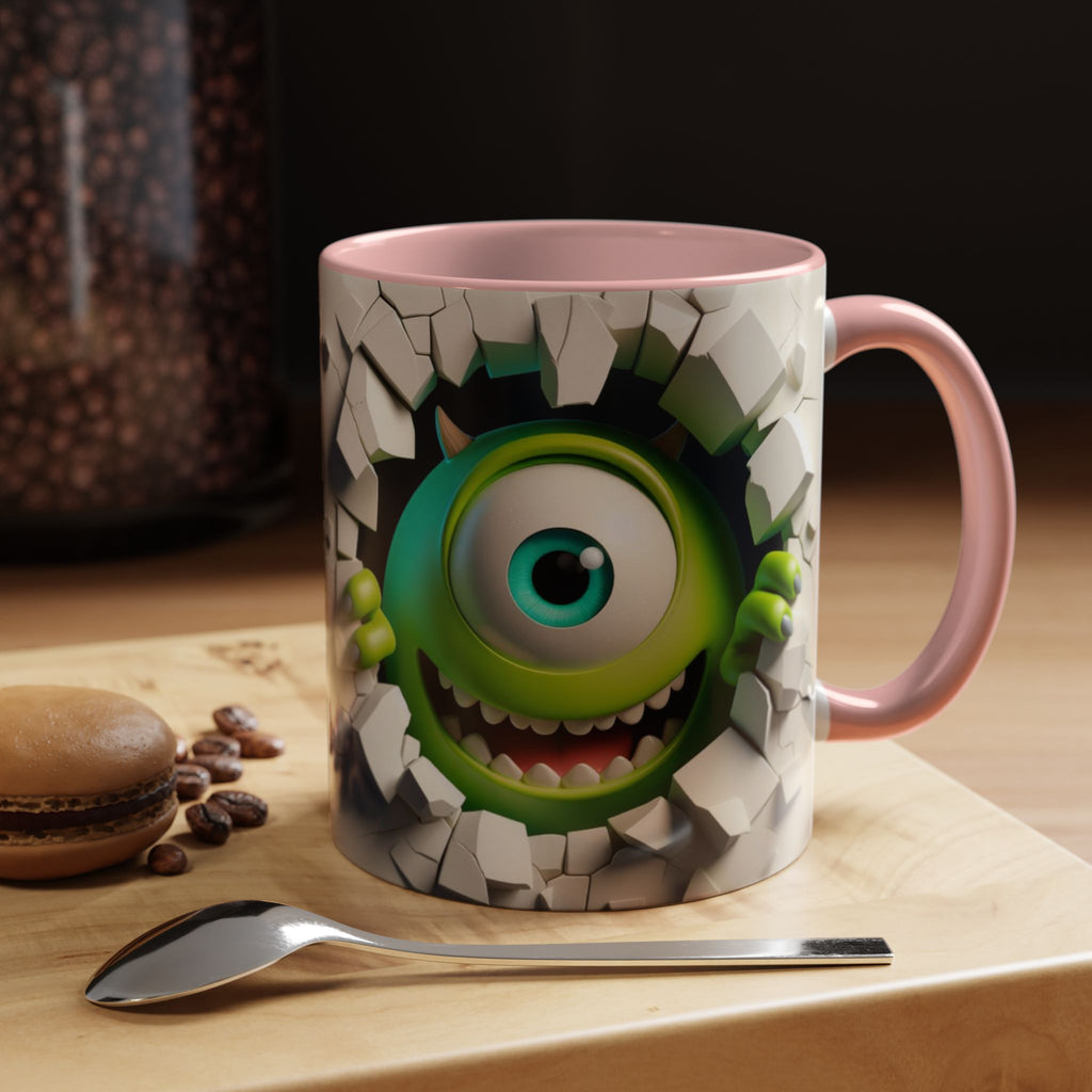Monster's Inc Mike Peekaboo Coffee Mug – Cute One-Eyed Cartoon Accent Mug (11/15oz)