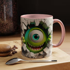 Monster's Inc Mike Peekaboo Coffee Mug – Cute One-Eyed Cartoon Accent Mug (11/15oz)