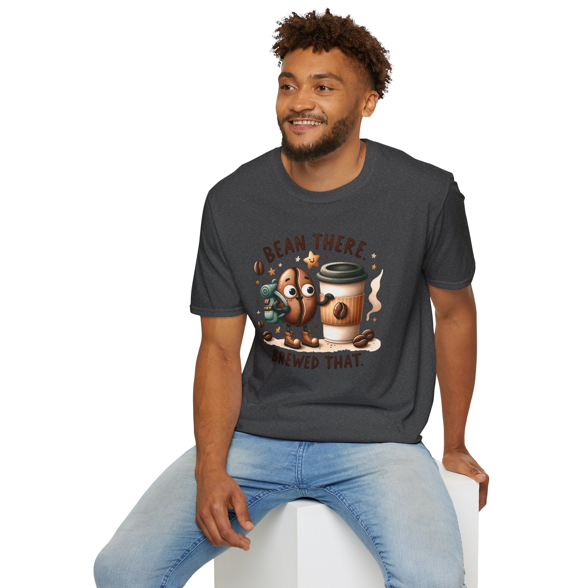 Bean There Brewed That T-Shirt — Cute Coffee Bean Pun Tee