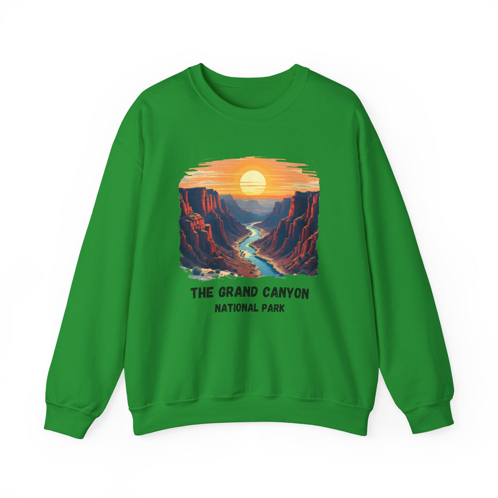 Grand Canyon National Park Crewneck Sweatshirt — Scenic Sunset Canyon Graphic