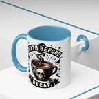 Death Before Decaf Coffee Mug — Skull Coffee Lover Gift (11/15oz)