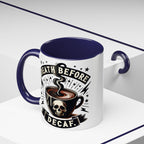 Death Before Decaf Coffee Mug — Skull Coffee Lover Gift (11/15oz)
