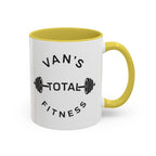 Van's Total Fitness Coffee Mug (11oz/15oz) — Gym Barbell Ceramic Mug
