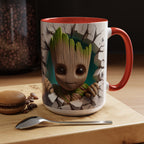 Baby Groot "Break Through" Accent Coffee Mug — Cute Guardians of the Galaxy Pop Art Gift (11/15 oz)