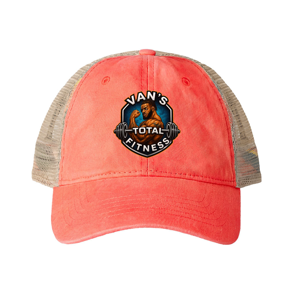 Van's Total Fitness Washed Mesh- Ponytail Back Cap