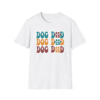Dog Dad Retro Paw Graphic T-Shirt