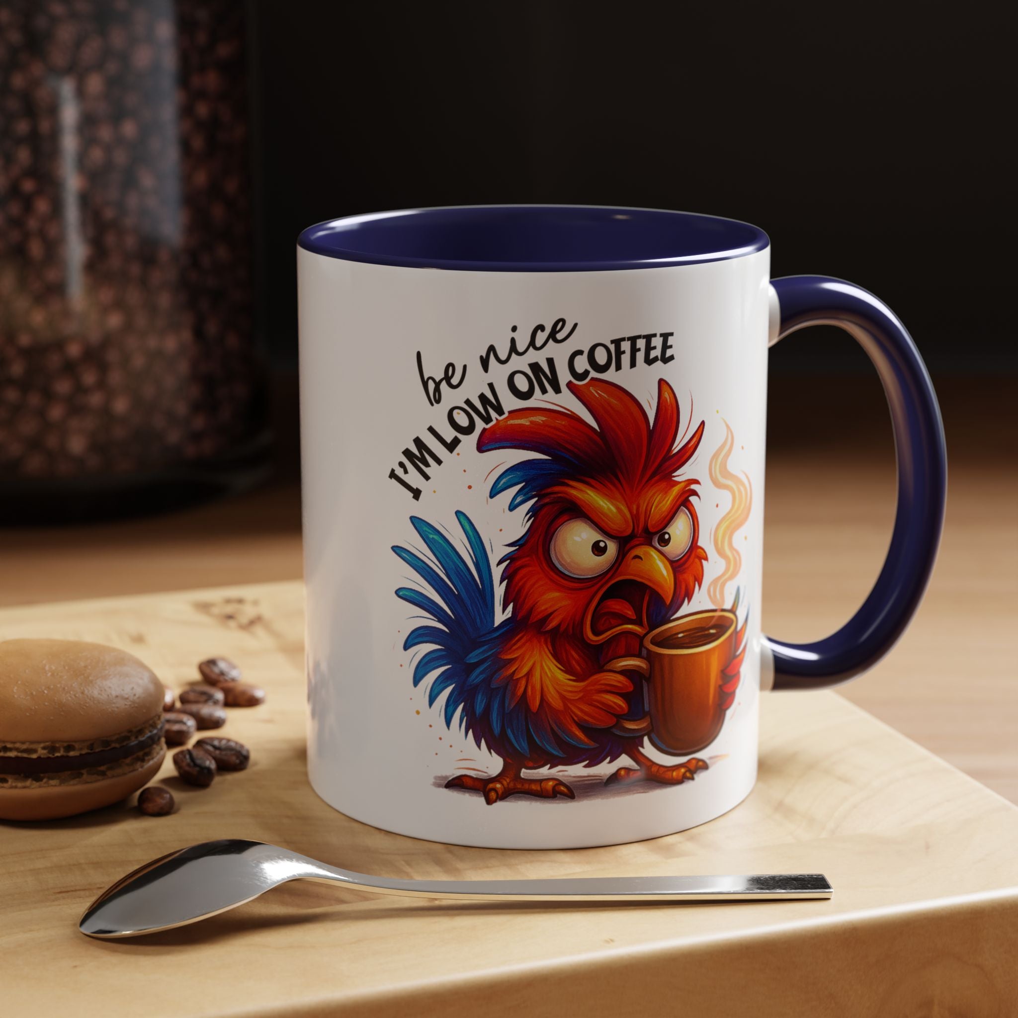 Angry Rooster 'Be Nice I'm Low on Coffee' Ceramic Coffee Mug (11/15oz)