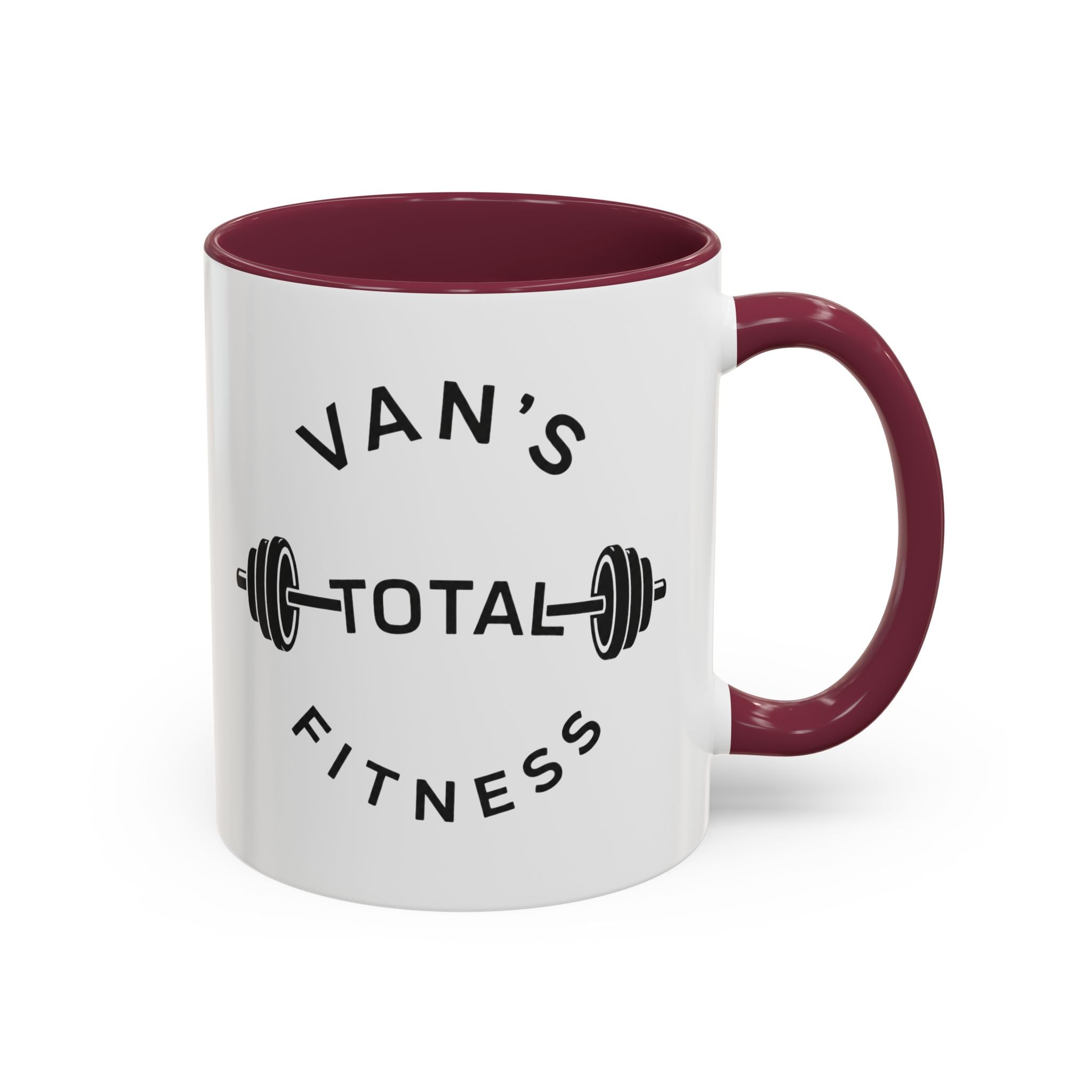 Van's Total Fitness Coffee Mug (11oz/15oz) — Gym Barbell Ceramic Mug