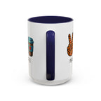 Peace • Love • Coffee Accent Mug — Leopard Peace Sign Coffee Lover Gift