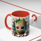 Baby Groot "Break Through" Accent Coffee Mug — Cute Guardians of the Galaxy Pop Art Gift (11/15 oz)
