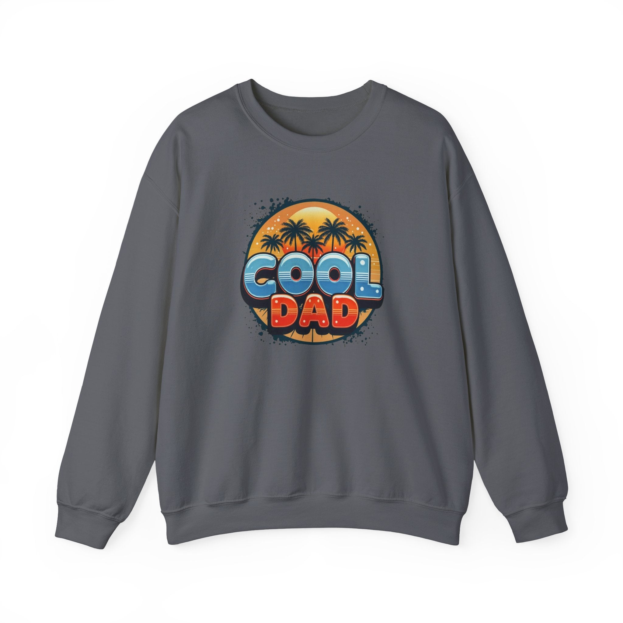 Cool Dad Crewneck Sweatshirt — Retro Sunshine Palm Beach Graphic