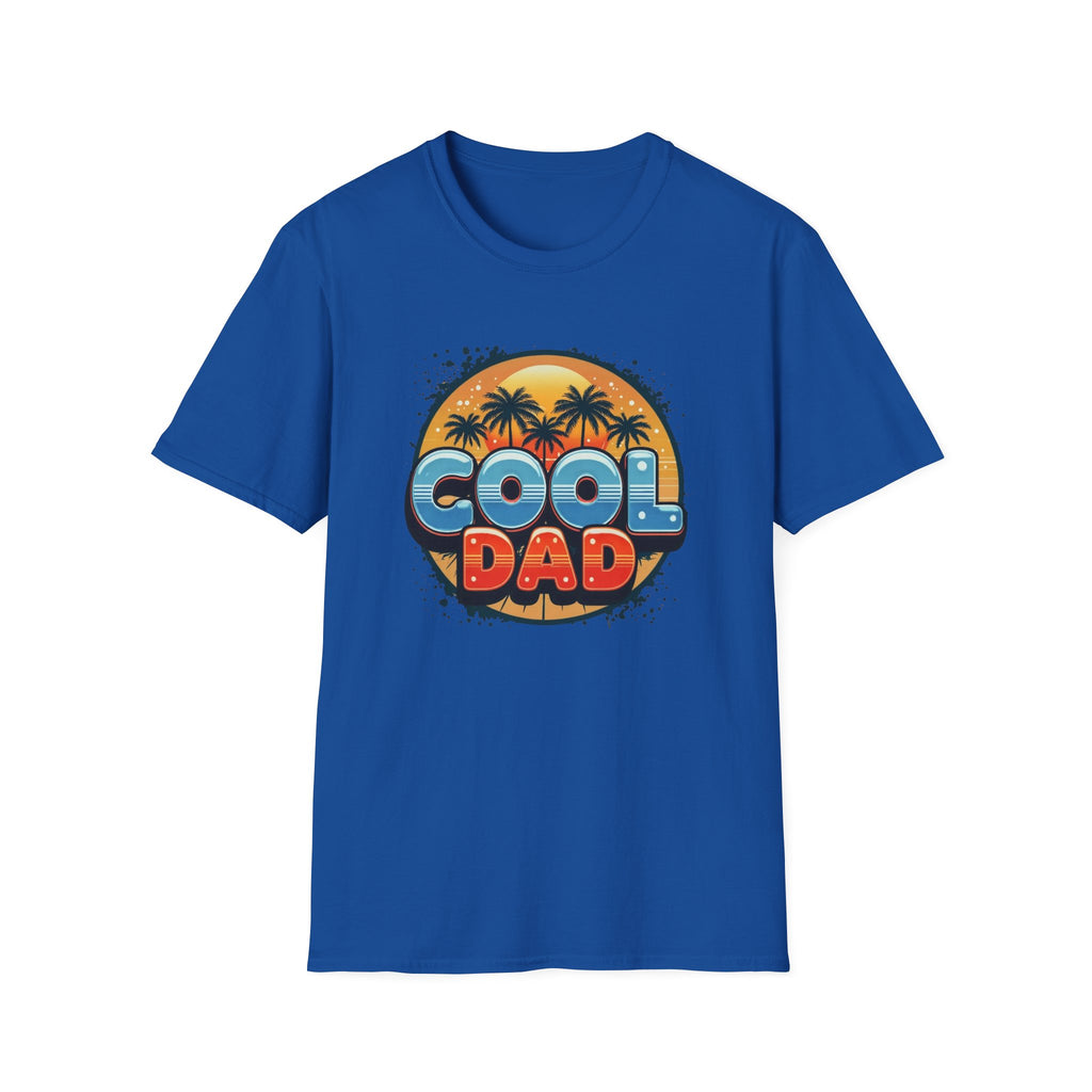 Cool Dad T-Shirt – Retro Sunset Palm Fathers Tee
