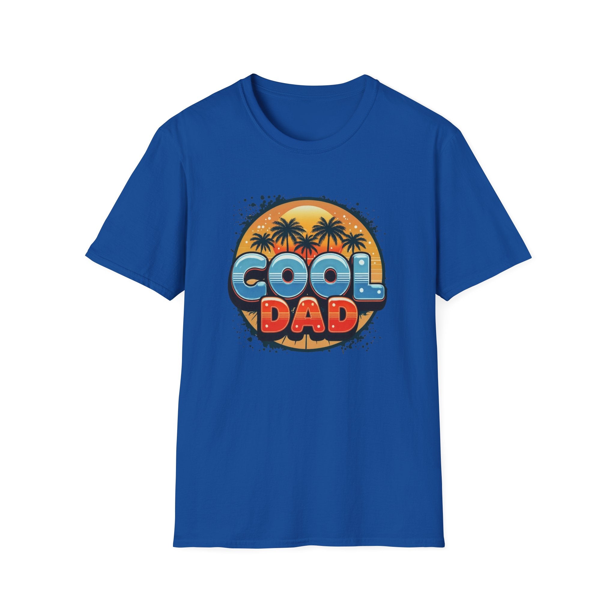 Cool Dad T-Shirt – Retro Sunset Palm Fathers Tee