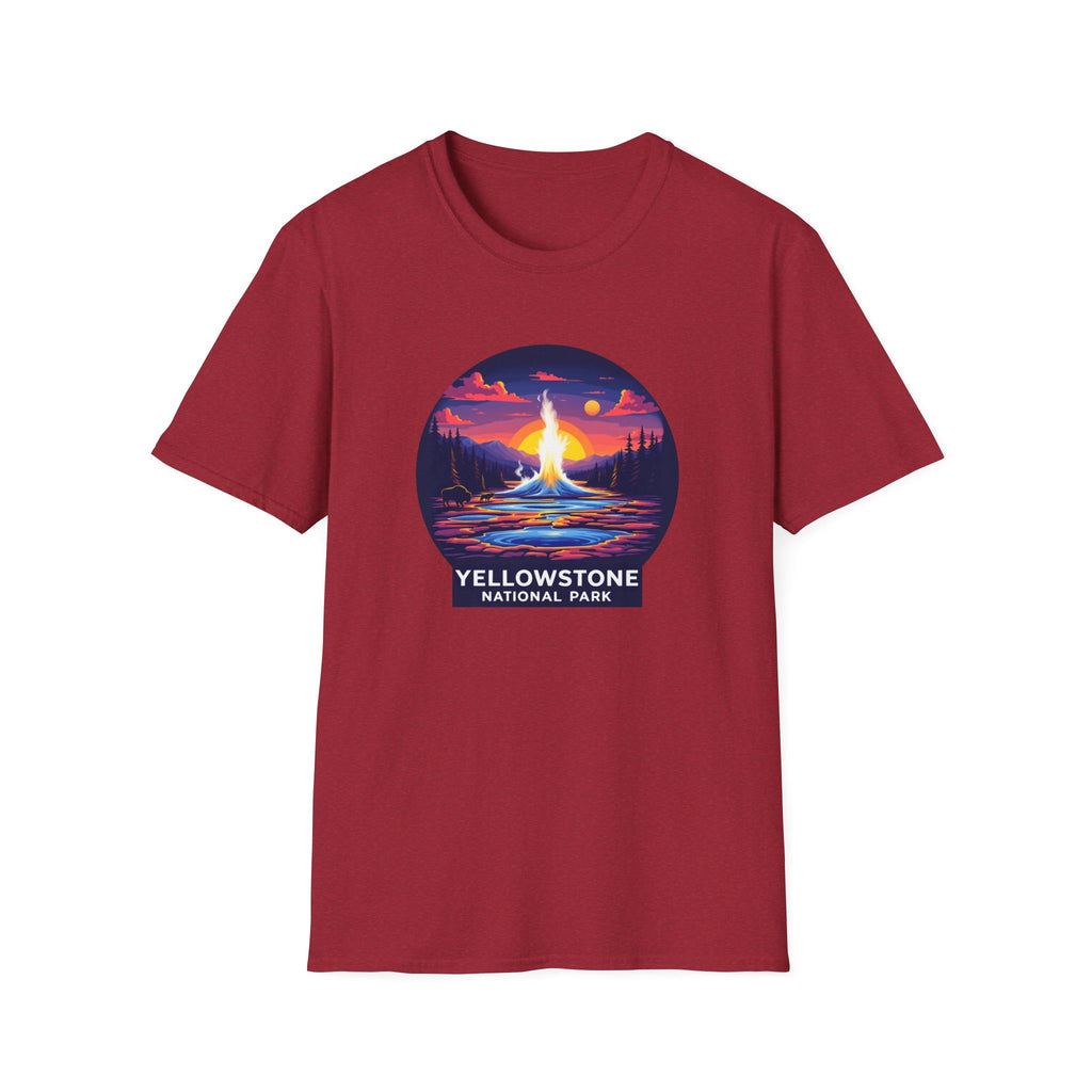 Yellowstone National Park Tee — Geyser Sunset Graphic T-Shirt