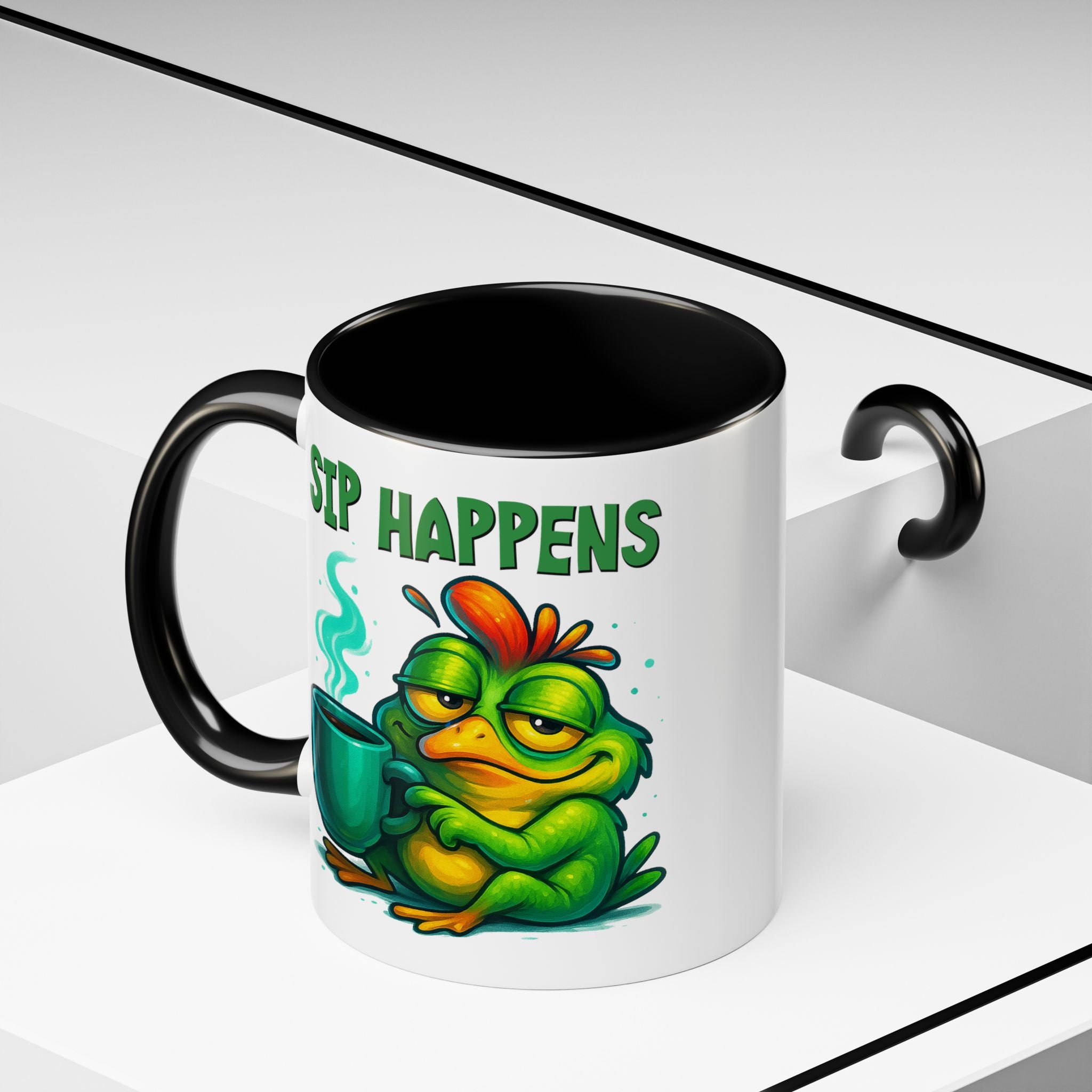 Sip Happens Coffee Mug — Funny Frog Coffee Cup (11/15oz)