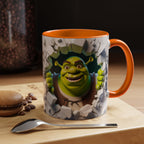 Shrek Peekaboo Accent Coffee Mug — Funny Green Ogre Ceramic 11/15oz