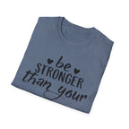 "Be Stronger Than Your Excuses" Inspirational Gym Tee - Motivational T-Shirt
